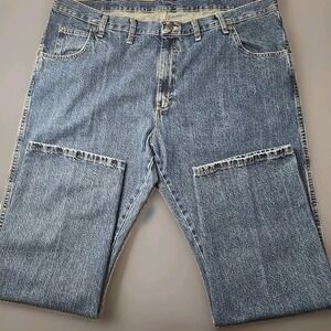 Wrangler Rugged Wear Men's Jeans Size 44x30 Blue Regular Fit Denim Flex Waist